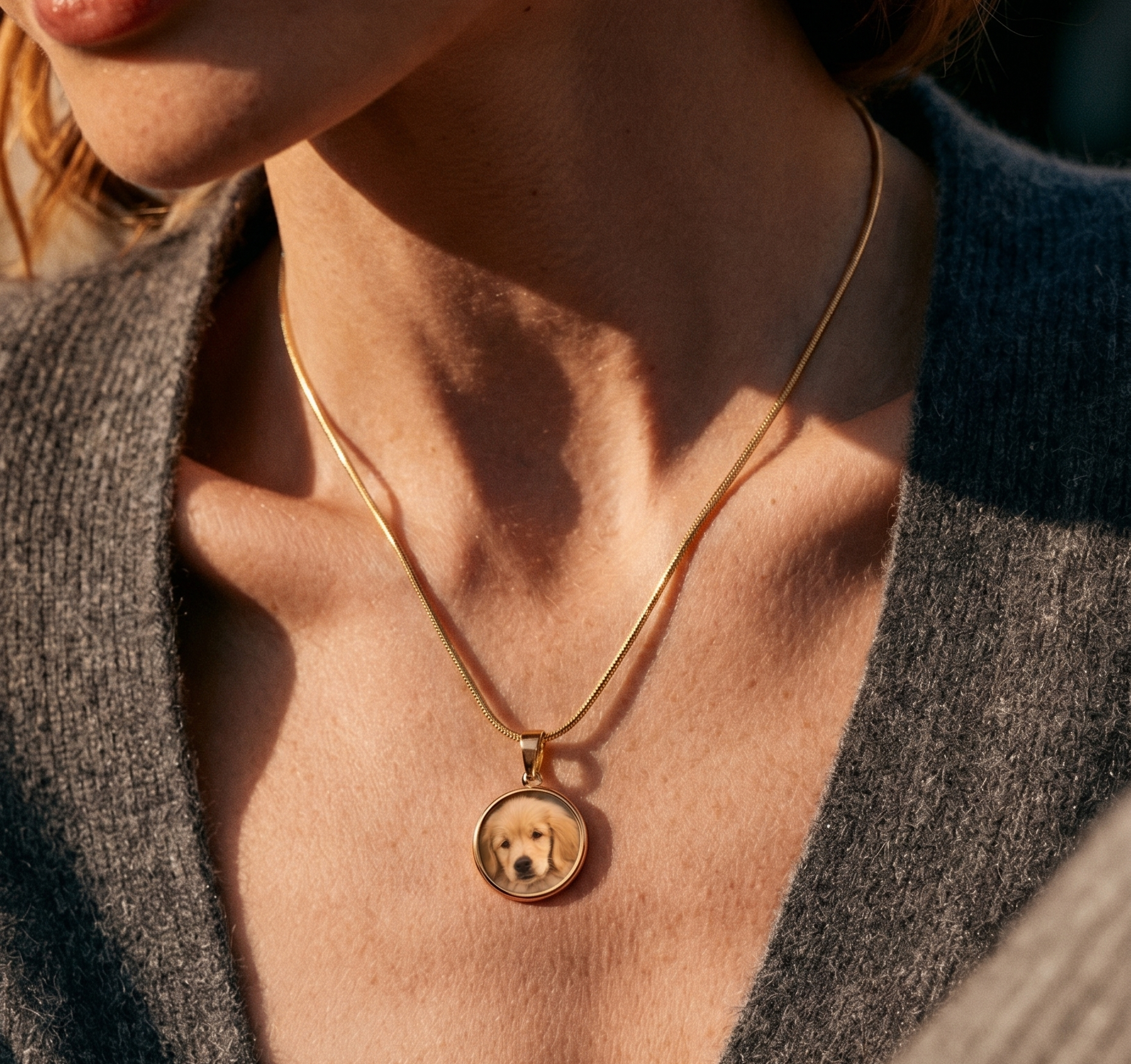 Pendant being worn